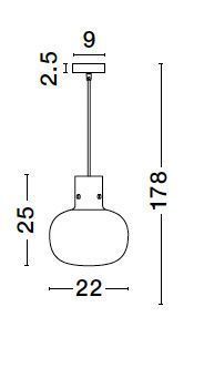 Nova Luce CINZIA Pendelleuchte E27 Gold 178x22cm dimmbar 9236650