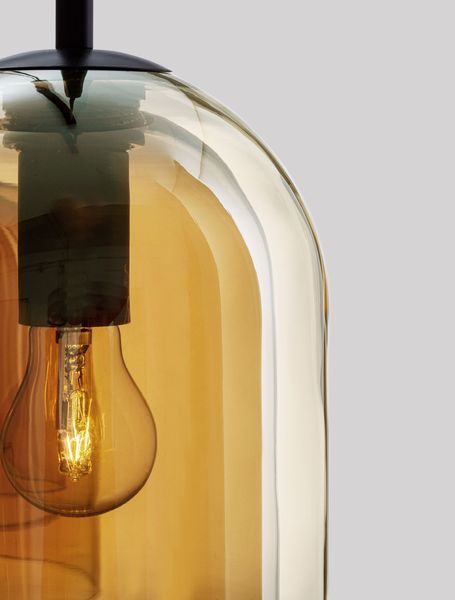 Nova Luce VELOR Pendelleuchte E27 3-fach Schwarz Champagner 70x18x158cm dimmbar 9236740