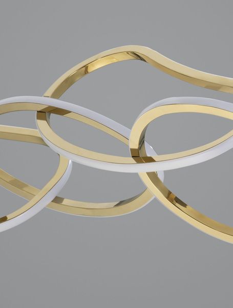 Nova Luce GIRISH LED Pendelleuchte Gold 51W Warmweiss 100x20x120cm dimmbar 9248111