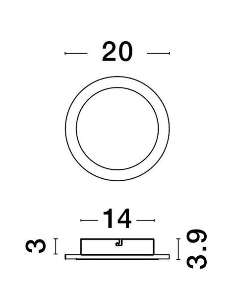 Nova Luce NEVO LED Wandleuchte Schwarz 12W Warmweiss 20x3,9x20cm 9248159
