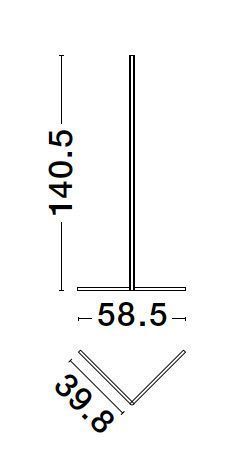 Nova Luce V-LINE LED Stehlampe Weiß 18W Warmweiss 58,5x39,8x140,5cm dimmbar 9267109