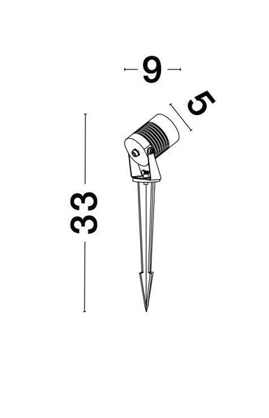 Nova Luce STAKE LED Spießleuchte Schwarz 5W IP65 Warmweiss 5x9x33cm 9271432