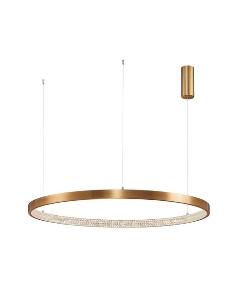 Nova Luce PRESTON LED Pendelleuchte Gold 60W Warmweiss 120x110cm dimmbar 9285110
