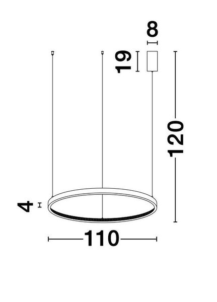 Nova Luce PRESTON LED Pendelleuchte Gold 60W Warmweiss 120x110cm dimmbar 9285110