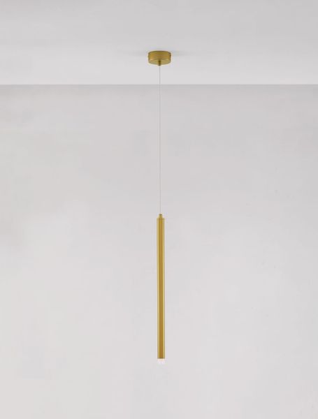 Nova Luce TRIMLE LED Pendelleuchte Gold 3W Warmweiss 150x2,5cm 9287918