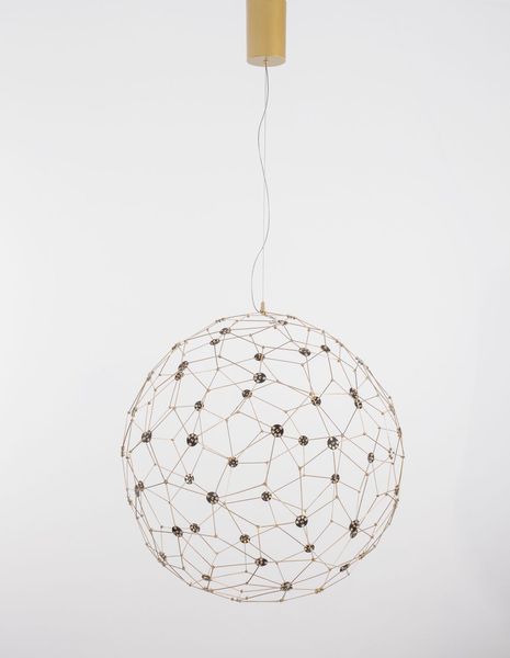 Nova Luce SOLE LED Pendelleuchte Gold 18W Warmweiss 330x80cm 9288080