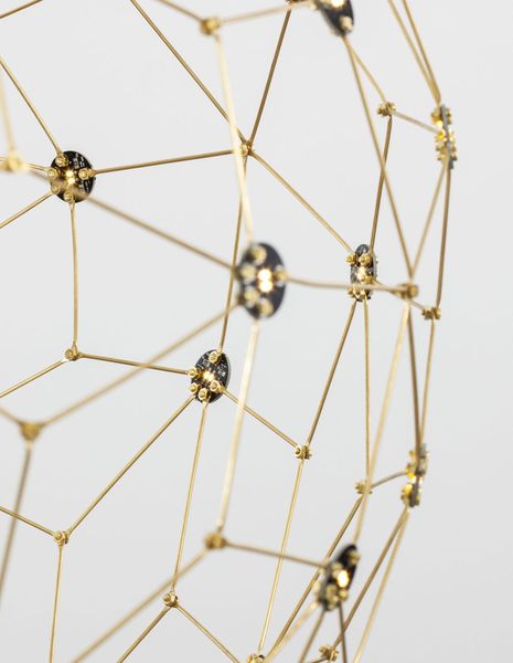 Nova Luce SOLE LED Pendelleuchte Gold 18W Warmweiss 330x80cm 9288080