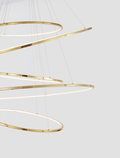 Nova Luce NUDOS LED Pendelleuchte Gold 281W Warmweiss 250x120cm dimmbar 9289084