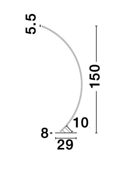 Nova Luce PREMIUM LED Stehlampe Schwarz 40W Warmweiss 20x56x150cm dimmbar 9348092
