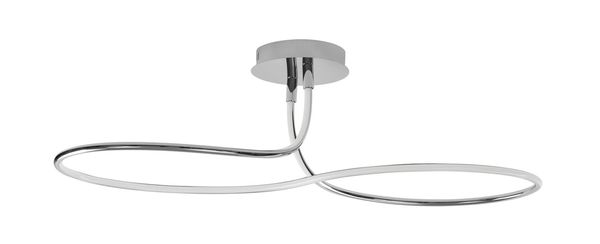 Nova Luce FUNGO LED Deckenleuchte Chrom 47W Warmweiss 98x39,5x26cm dimmbar 9357085