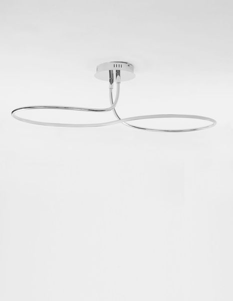 Nova Luce FUNGO LED Deckenleuchte Chrom 47W Warmweiss 98x39,5x26cm dimmbar 9357085