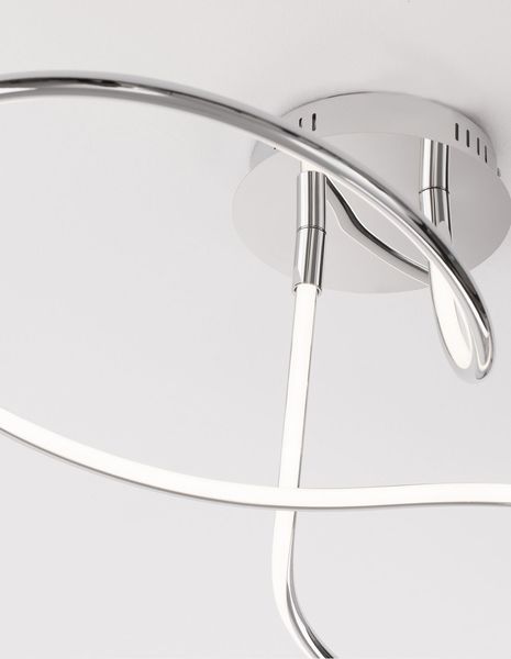 Nova Luce FUNGO LED Deckenleuchte Chrom 47W Warmweiss 98x39,5x26cm dimmbar 9357085