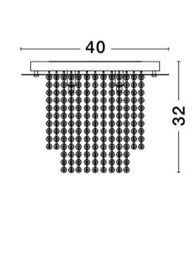 Nova Luce FONTANA Deckenleuchte G9 5-fach Chrom 32x40cm dimmbar 9361082