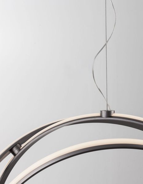 Nova Luce PERTONE LED Pendelleuchte Schwarz 63W Warmweiss 150x70cm dimmbar 9365013