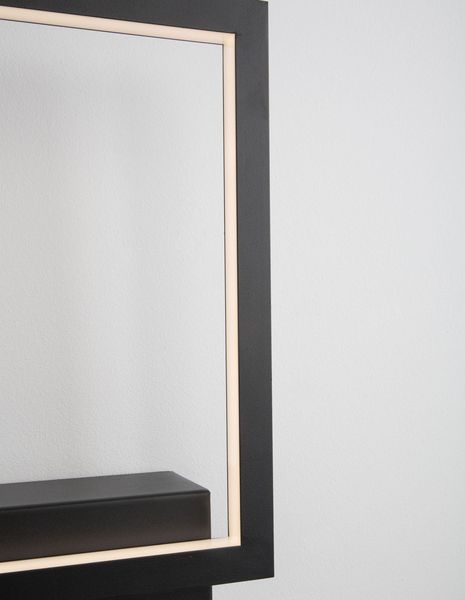 Nova Luce CORNICE LED Wandleuchte Schwarz 18W Warmweiss 21x6x25cm 9421751
