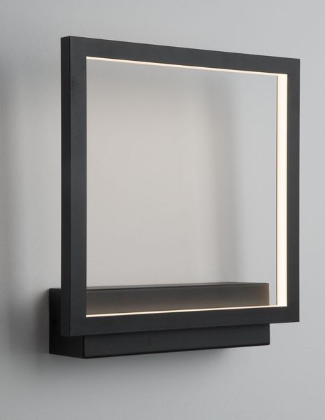 Nova Luce CORNICE LED Wandleuchte Schwarz 18W Warmweiss 21x6x25cm 9421751