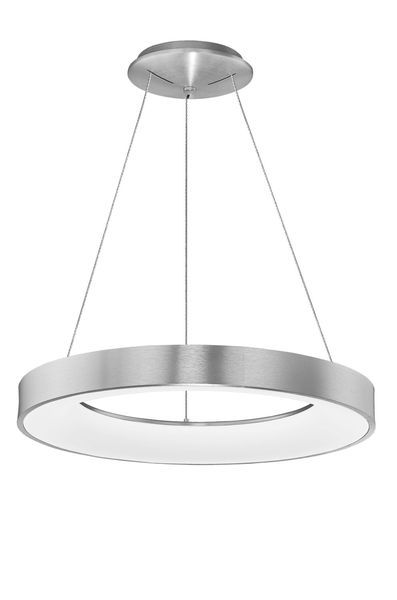Nova Luce RANDO THIN LED Pendelleuchte Silber 50W Warmweiss 120x60cm dimmbar 9453456