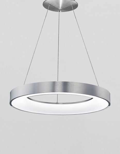 Nova Luce RANDO THIN LED Pendelleuchte Silber 50W Warmweiss 120x60cm dimmbar 9453456