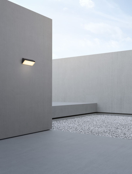 Nova Luce ZENON LED Wandleuchte Anthrazit 10W IP65 Warmweiss 18x7,5x9cm 9492610