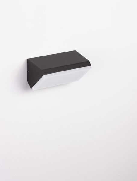 Nova Luce ZENON LED Wandleuchte Anthrazit 10W IP65 Warmweiss 18x7,5x9cm 9492610