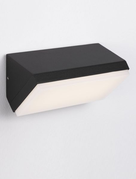 Nova Luce ZENON LED Wandleuchte Anthrazit 10W IP65 Warmweiss 18x7,5x9cm 9492610