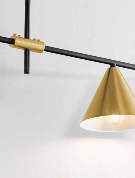 Nova Luce SWAY Pendelleuchte E27 3-fach Gold 123x15x70cm dimmbar 9501237