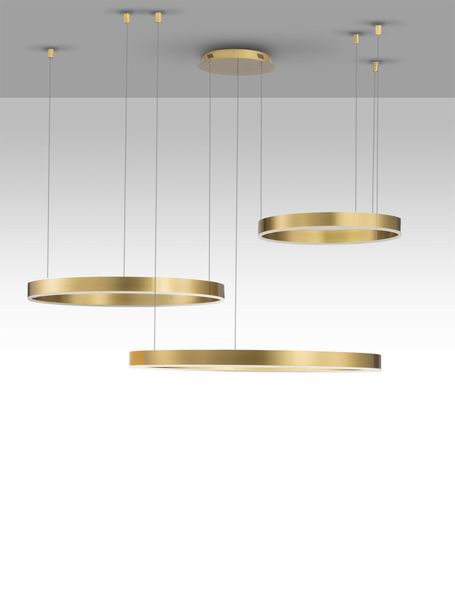 Nova Luce MOTIF LED Pendelleuchte Gold 140W Warmweiss 250x100cm dimmbar 9530190