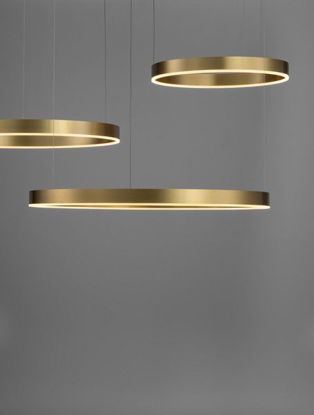 Nova Luce MOTIF LED Pendelleuchte Gold 140W Warmweiss 250x100cm dimmbar 9530190