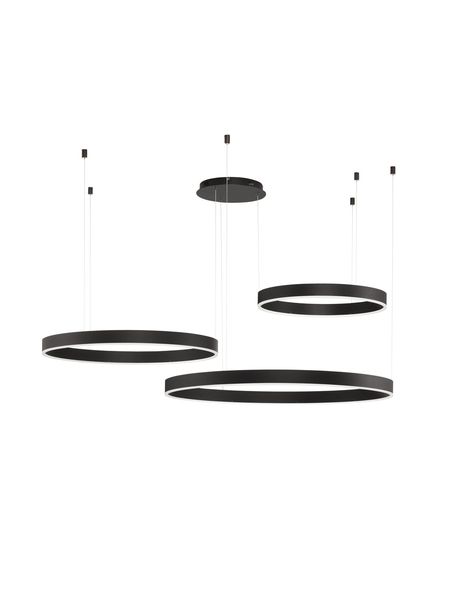 Nova Luce MOTIF LED Pendelleuchte Schwarz 140W Steuerbare Lichtfarbe 250x100cm dimmbar 9530215