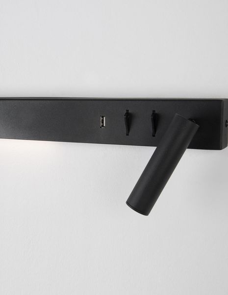 Nova Luce VIDA LED Wandleuchte Schwarz 8W Warmweiss 35x10x8cm 9533521