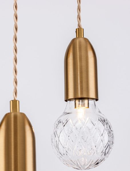 Nova Luce VEDA Pendelleuchte G9 3-fach Messing 150x30cm dimmbar 9536413