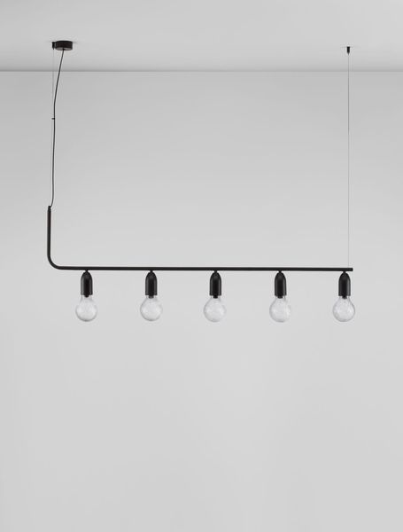 Nova Luce VEDA Pendelleuchte G9 5-fach Schwarz 128x10x120cm dimmbar 9536419