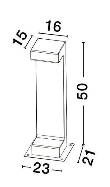 Nova Luce ARAN LED Wegeleuchte Grau 8W IP65 Warmweiss 16x15x50cm 9540213