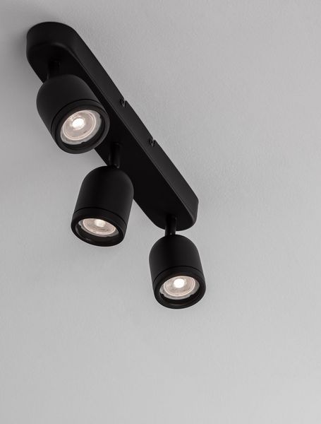 Nova Luce ORSON Deckenleuchte GU10 3-fach Schwarz 48x8x9,7cm dimmbar 9555817