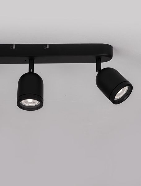 Nova Luce ORSON Deckenleuchte GU10 3-fach Schwarz 48x8x9,7cm dimmbar 9555817