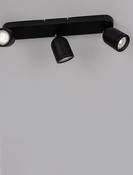 Nova Luce ORSON Deckenleuchte GU10 3-fach Schwarz 48x8x9,7cm dimmbar 9555817