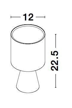 Nova Luce ZERO Tischleuchte E14 Grau 22,5x12cm 9577161