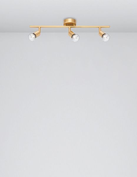 Nova Luce LUP Deckenleuchte GU10 3-fach Gold 49x8x10,9cm dimmbar 960003