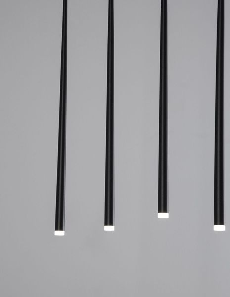 Nova Luce GIONO LED Pendelleuchte Schwarz 18W Warmweiss 90x5x230cm 9601007