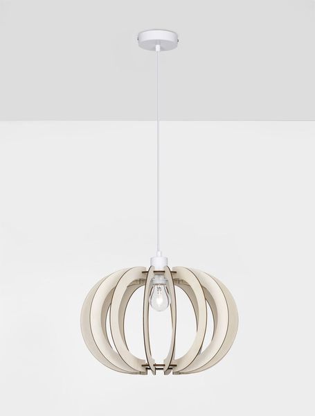 Nova Luce OTTOLINE Pendelleuchte E27 Naturholz 126x40cm dimmbar 9620123