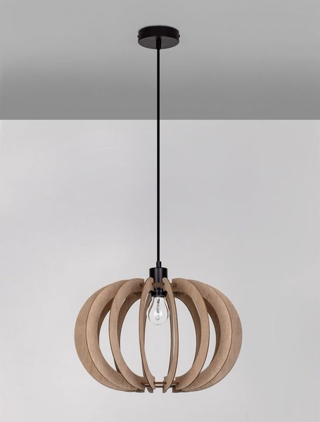 Nova Luce OTTOLINE Pendelleuchte E27 Braun 126x40cm dimmbar 9620124