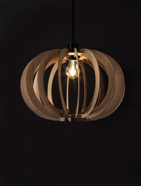 Nova Luce OTTOLINE Pendelleuchte E27 Braun 126x40cm dimmbar 9620124