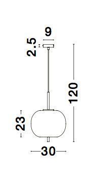 Nova Luce LATO Pendelleuchte E27 Schwarz 120x30cm dimmbar 9624071