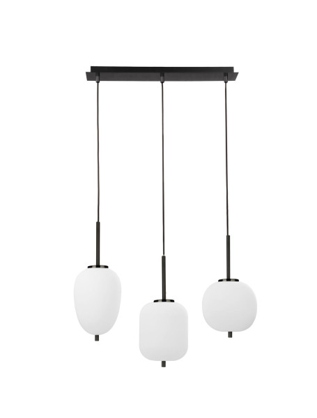 Nova Luce LATO Pendelleuchte E14 3-fach Schwarz 53x9x120cm dimmbar 9624099
