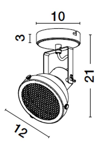 Nova Luce RUVI Wandleuchte E14 Schwarz 12x20x21cm dimmbar 9624103