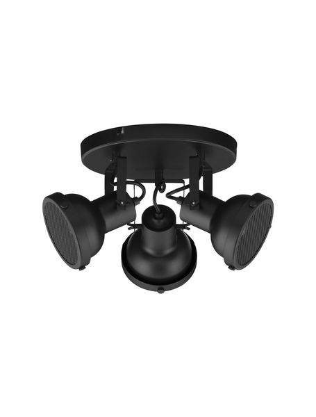 Nova Luce RUVI Deckenleuchte GU10 3-fach Schwarz 22x24cm dimmbar 9624105