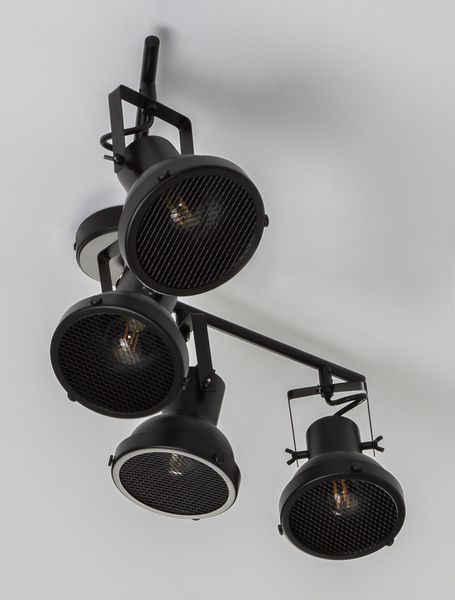 Nova Luce RUVI Deckenleuchte E14 4-fach Schwarz 66,8x12x25,5cm dimmbar 9624106