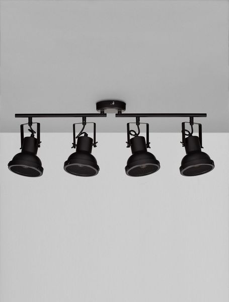 Nova Luce RUVI Deckenleuchte E14 4-fach Schwarz 66,8x12x25,5cm dimmbar 9624106