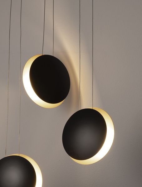 Nova Luce SHELL LED Pendelleuchte Schwarz 17,94W Warmweiss 120x48cm 9695249