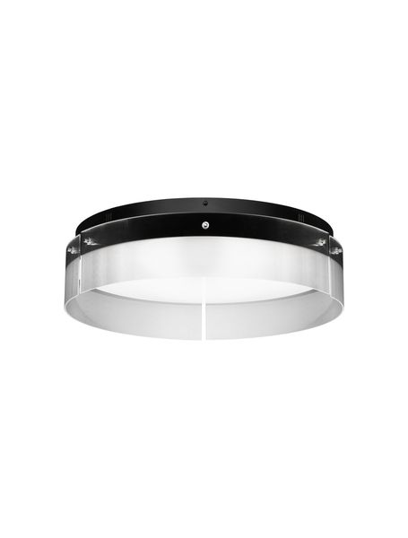 Nova Luce PAULINE LED Deckenleuchte Schwarz 48W Warmweiss 15x55cm dimmbar 9695264